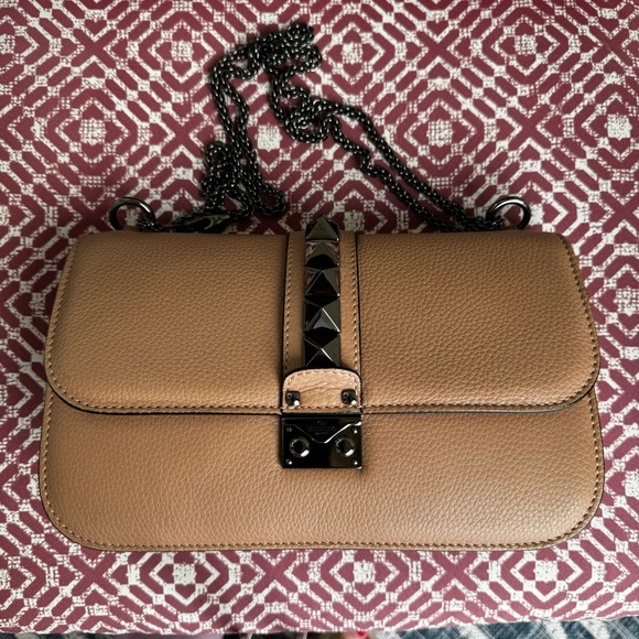 Valentino Rockstud Medium Glam Lock Flap Bag - Picture 3 of 13